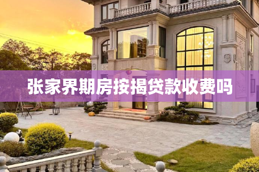 张家界期房按揭贷款收费吗